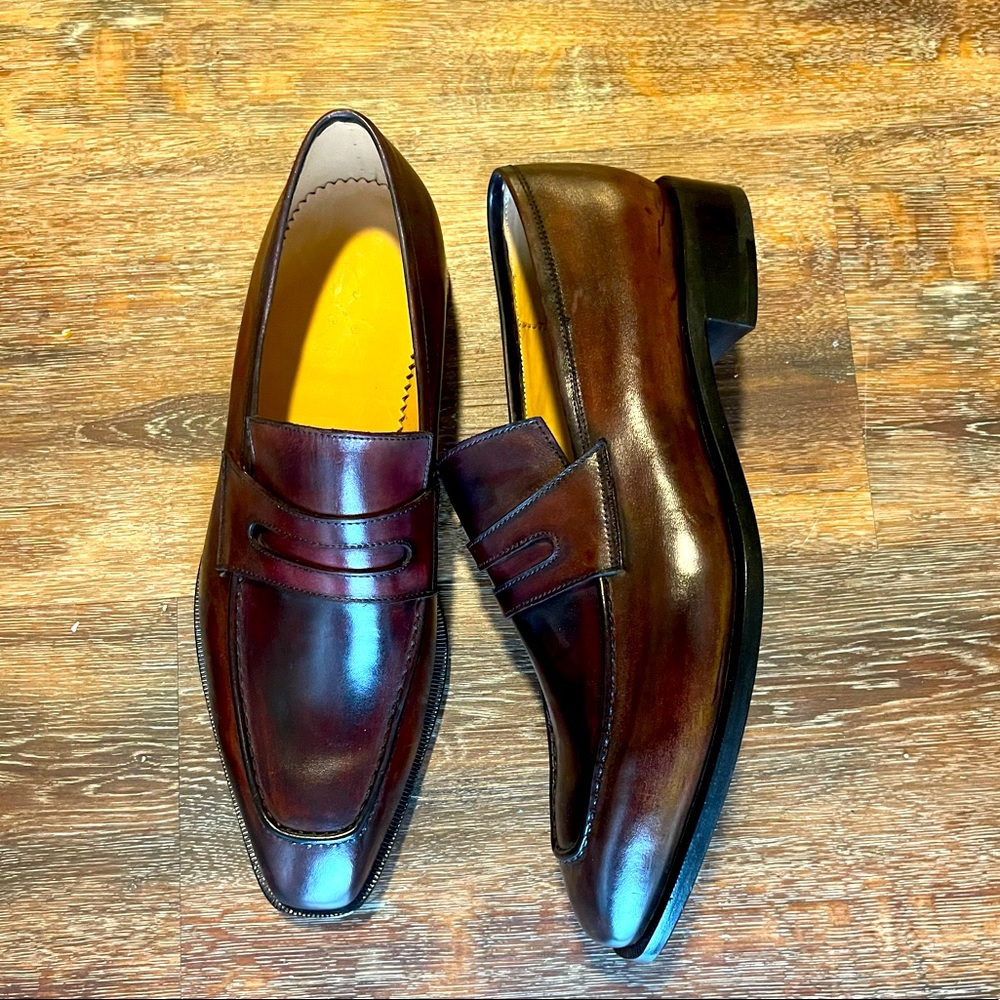 Handmade and hand painted loafers